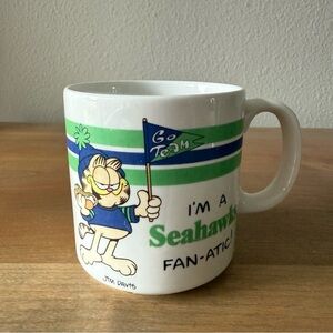💙Vintage Garfield Seattle Seahawks football mug 1978